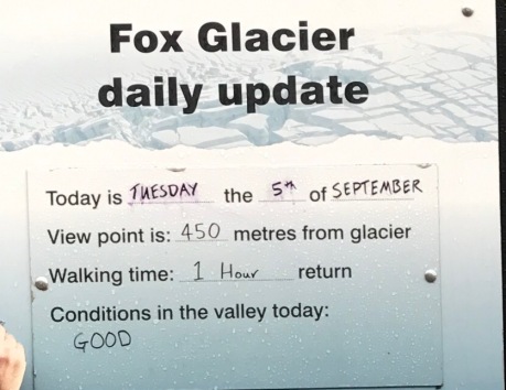Fox Glacier sign