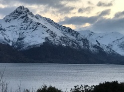 snow capped mountain and lake queenstown